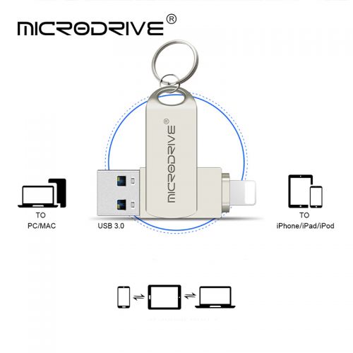 Флешка MicroDrive для iPhone, iPad, 256GB