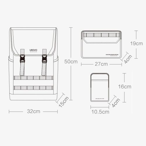 Универсальный модульный рюкзак Xiaomi Urevo Almighty Modular Backpack 3 в 1