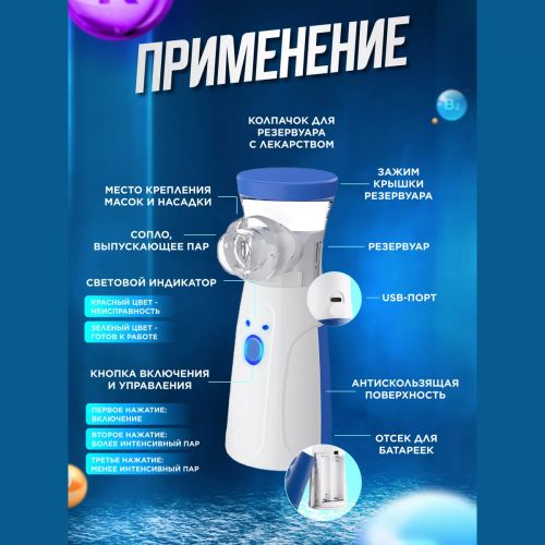 Ультразвуковой ингалятор небулайзер Mesh Nebulizer JSL-W302 