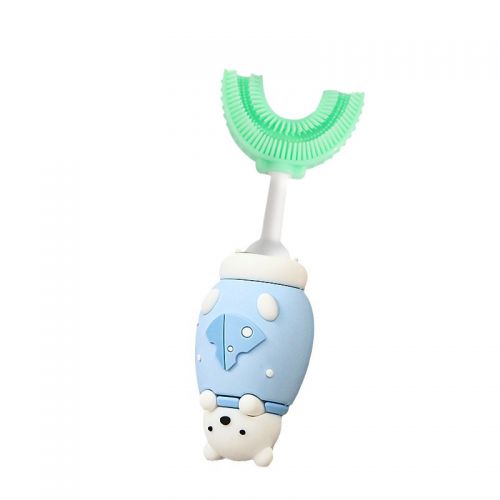 Детская зубная щетка Мишка 2в1