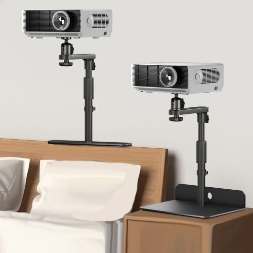 Универсальный кронштейн для проектора за кровать или на столик + полка