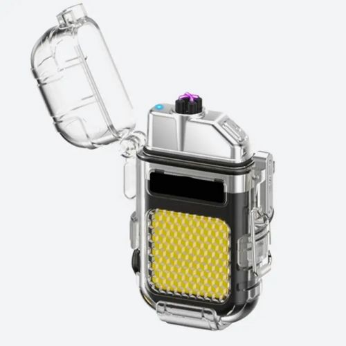 Электроимпульсная зажигалка Flashlight с фонариком