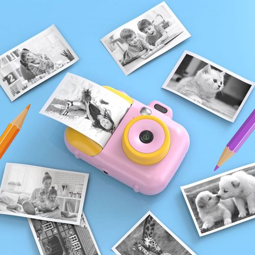 Детский цифровой фотоаппарат с моментальной печатью со встроенным принтером Print Camera 1080P