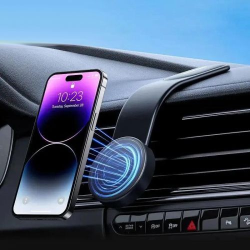 Автомобильный Держатель для телефона с беспроводной зарядкой MagSafe Magnetic Wireless car charger 15W