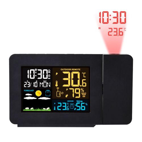 Проекционные часы с комнатным и уличным датчиком влажности и температуры