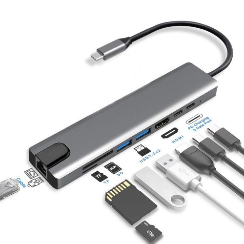 Адаптер-переходник Adapter 8 in 1 USB Type-C Hub