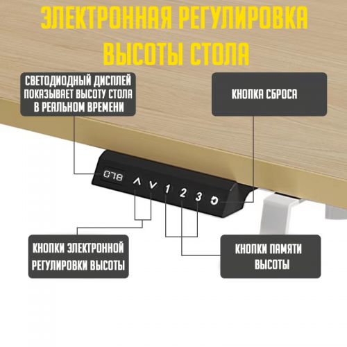 Компьютерный игровой стол с электронной регулировкой высоты Gaming Tab Pro