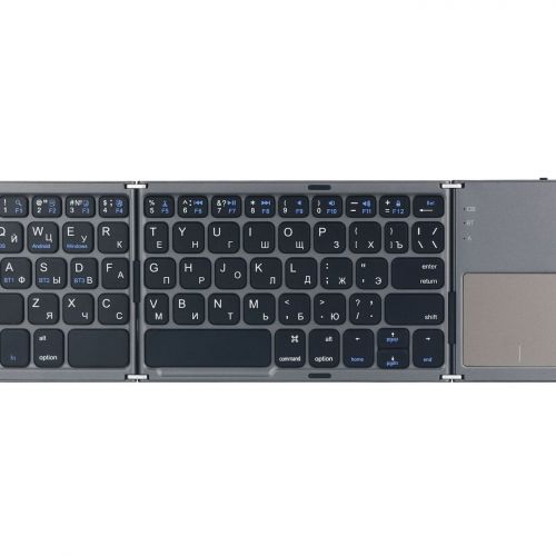 Беспроводная складная Bluetooth клавиатура Foldable Bluetooth Keyboard B033 (с Русской раскладкой)