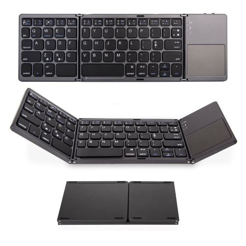 Беспроводная складная Bluetooth клавиатура Foldable Bluetooth Keyboard B033 (с Русской раскладкой)