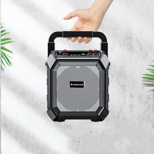 Портативная колонка караоке система с двумя микрофонами Chigo M63