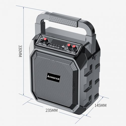 Портативная колонка караоке система с двумя микрофонами Chigo M63