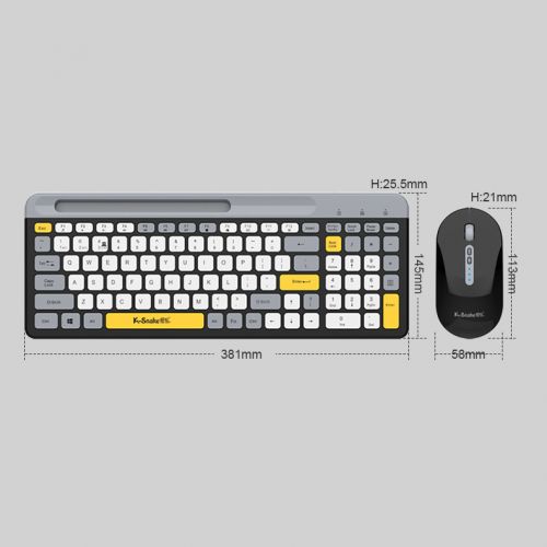 Комплект беспроводная клавиатура + мышь K-Snake K100