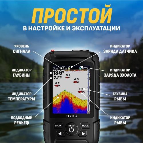 Беспроводной Эхолот для летней и зимней рыбалки Lucky FF718Lic