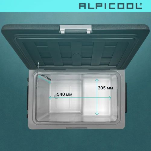 Компрессорный автомобильный холодильник Alpicool U45 (45 литров). Портативный мини-холодильник морозильник