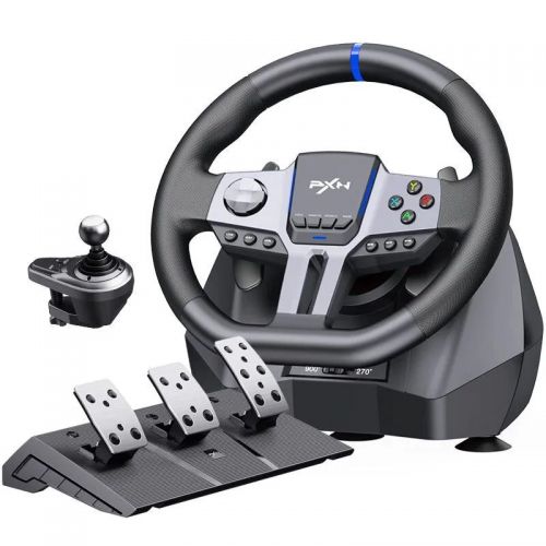 Игровой руль PXN V9 gen2 с педалями и коробкой передач для PS3,PS4,Xbox,PC