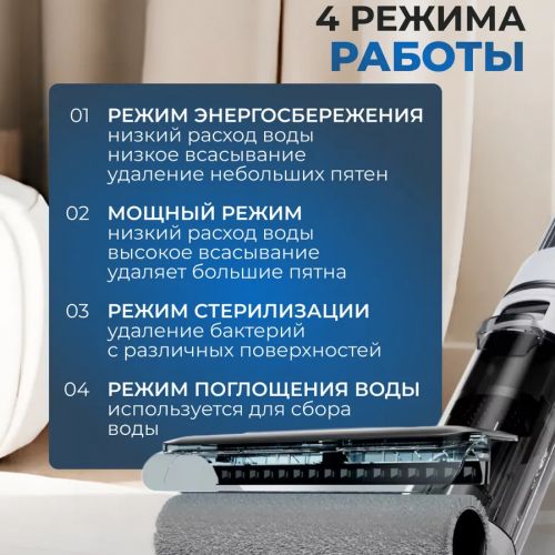 Моющий беспроводной пылесос Cordless Floor Cleaning Machine OZ01-Pro