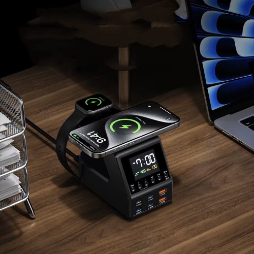 Док-станция 10в1 Gan Charger H688, беспроводная зарядка