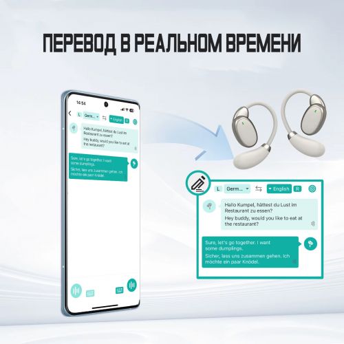 Наушники с переводчиком Vtrans