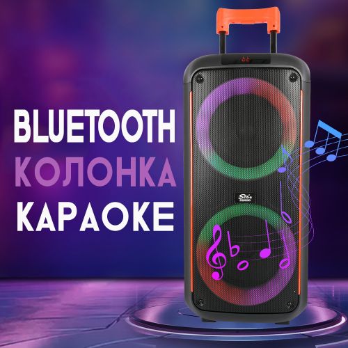 Портативная Bluetooth Караоке колонка ZQS8263 с микрофоном и пультом ДУ