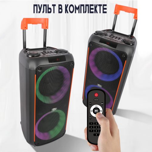 Портативная Bluetooth Караоке колонка ZQS8263 с микрофоном и пультом ДУ