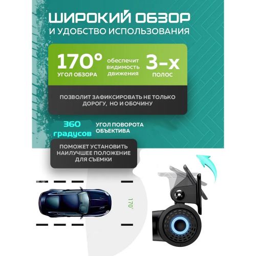 Автомобильный WiFi Видеорегистратор ProTap Smart DashCam M1