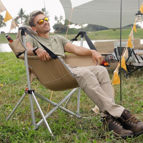Туристическое складное кресло качалка Camping Boss