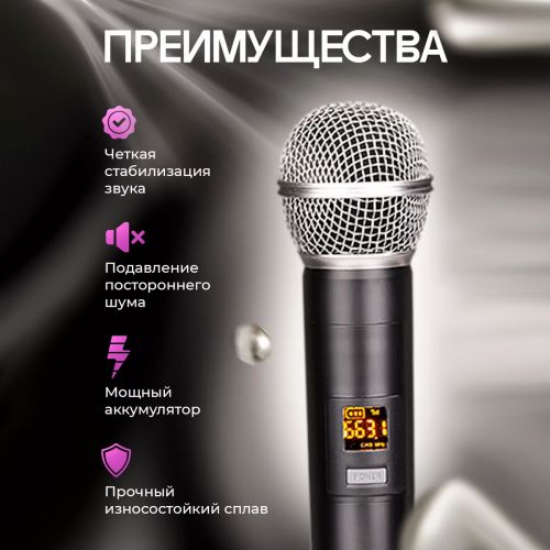 Беспроводные Микрофоны для караоке систем Professional Microphones