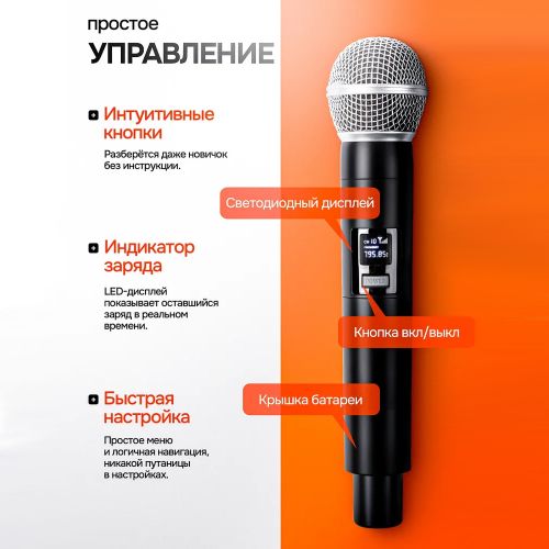 Беспроводные Микрофоны для караоке систем Professional Microphones