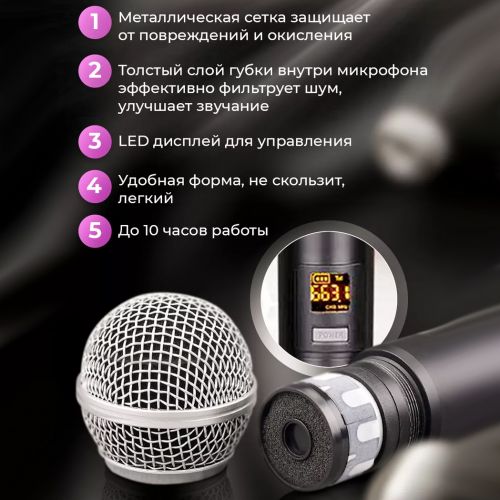 Беспроводные Микрофоны для караоке систем Professional Microphones