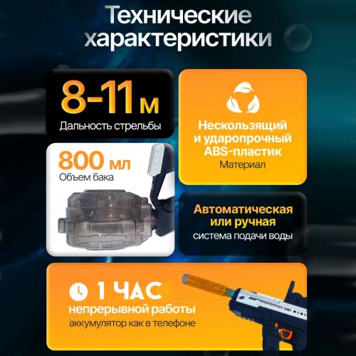Водяной пистолет электрический Uzi Eectric Water Gun