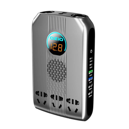 Инвертор автомобильный (преобразователь) с 12 В на 220В OZIO K20-S 300W 4USB + 2TypeC