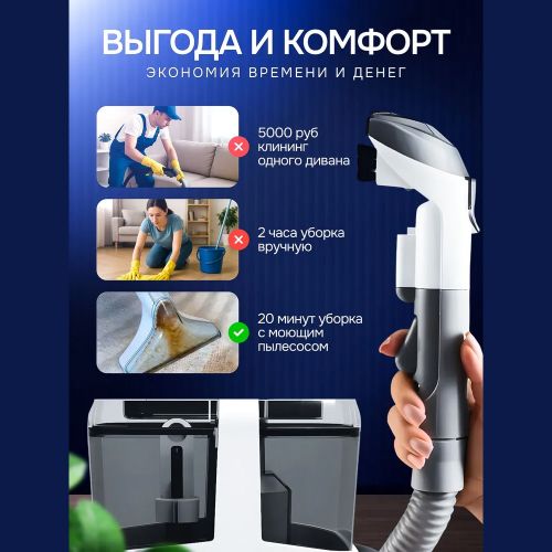 Моющий пылесос для мебели и ковров Deep Cleaner MC07