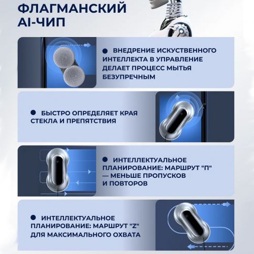 Робот мойщик окон с двумя распылителями Window Cleaning Robot X11 Pro