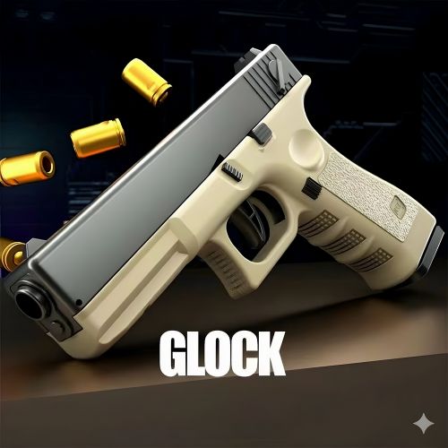 Отдел 2. GLOCK. Детский самозарядный пистолет с имитацией отдачи и выбросом гильз. XXL комплектация