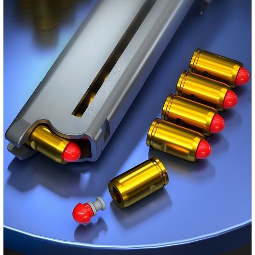 Отдел 2. GLOCK. Детский самозарядный пистолет с имитацией отдачи и выбросом гильз. XXL комплектация