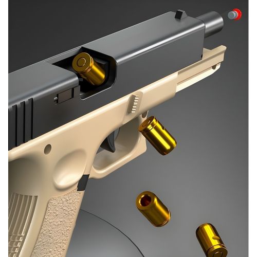 Отдел 2. GLOCK. Детский самозарядный пистолет с имитацией отдачи и выбросом гильз. XXL комплектация