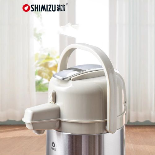 Термос с пневмонасосом и стеклянной колбой Shimizu 2.5Л