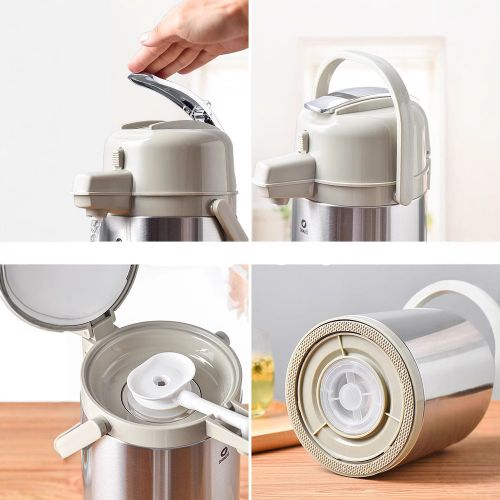 Термос с пневмонасосом и стеклянной колбой Shimizu 2.5Л