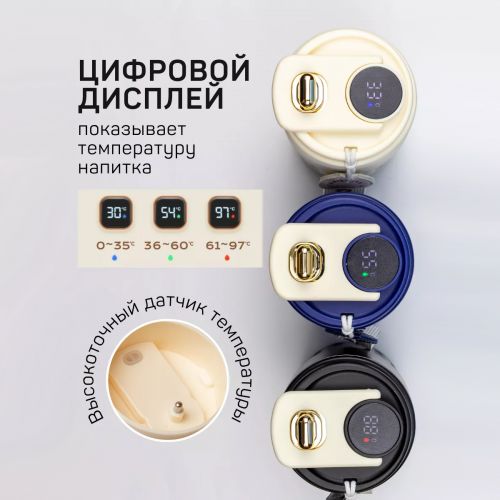 Термокружка с датчиком температуры Vacuum Coffee Mugs