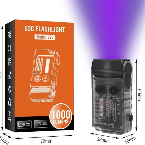 Мощный фонарик EDC Flashligh V20